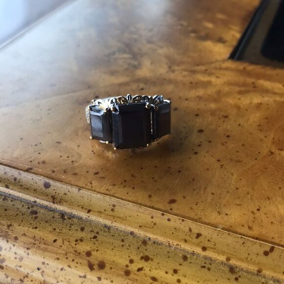 Natural Silver Sapphire Sterling Silver Ring Size 7 - Picture 2 of 8